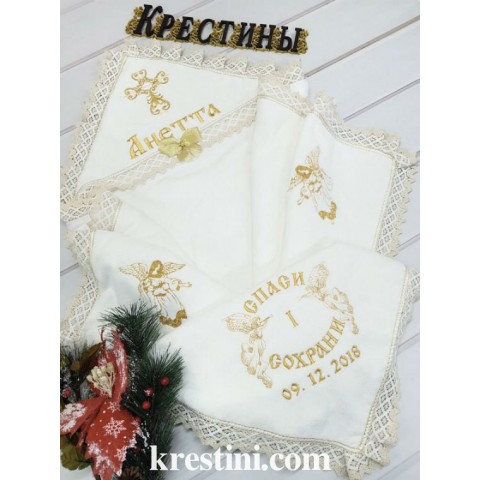 Хрестильна пелюшка для дівчинки "Аннета" Хрестильна пелюшка для дівчинки "Аннета"
